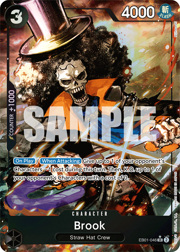 Brook (046) (Alternate Art) · Extra Booster: Memorial Collection · カード番号EB01-046 · 英語 · 加工・状態は未確認