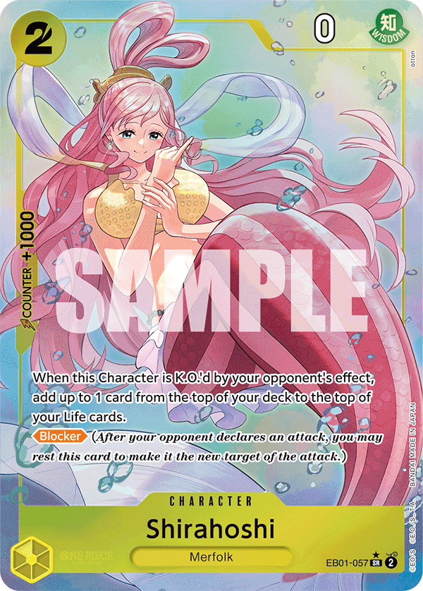 Shirahoshi (Alternate Art) · Extra Booster: Memorial Collection · カード番号EB01-057 · 英語 · 加工・状態は未確認