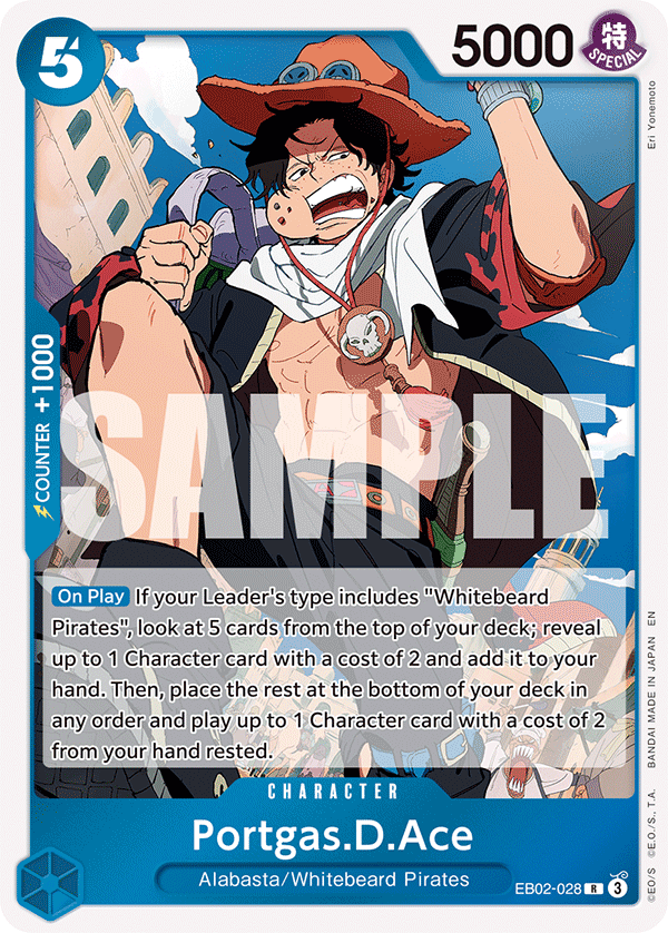 Portgas.D.Ace · Extra Booster: Anime 25th Collection · カード番号EB02-028 · 英語 · 加工・状態は未確認