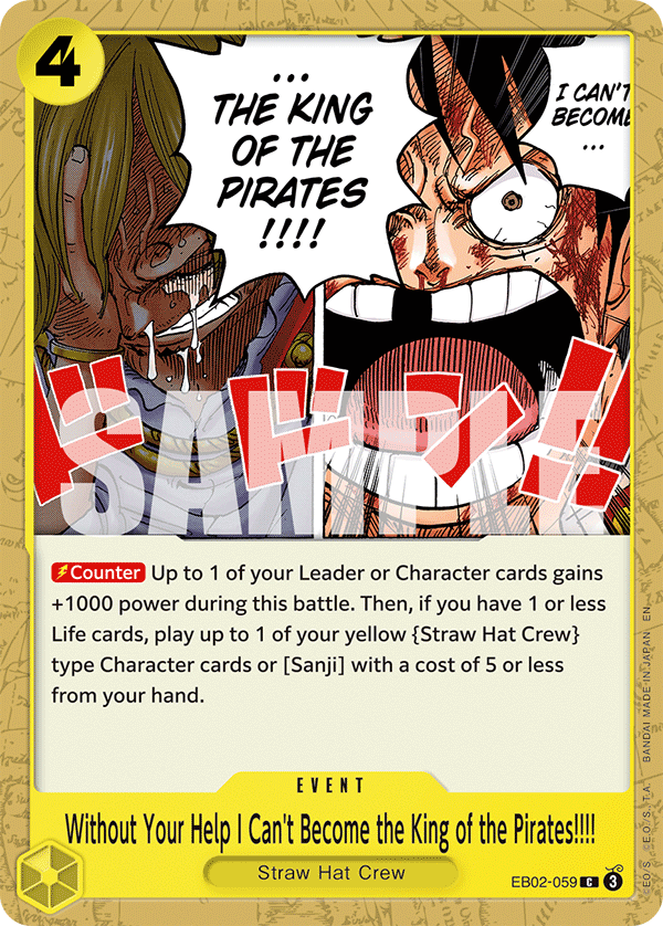 Without Your Help I Can't Become the King of the Pirates!!!! · Extra Booster: Anime 25th Collection · カード番号EB02-059 · 英語 · 加工・状態は未確認