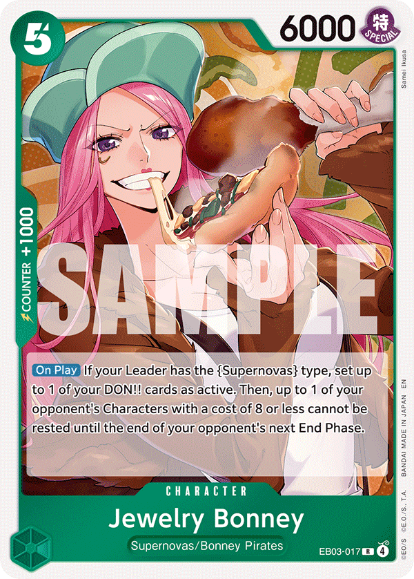 Jewelry Bonney · Extra Booster: One Piece Heroines Edition · カード番号EB03-017 · 英語 · 加工・状態は未確認