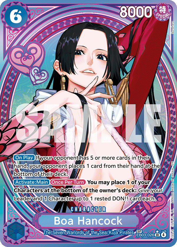 Boa Hancock (SP) · Extra Booster: One Piece Heroines Edition · カード番号EB03-026 · 英語 · 加工・状態は未確認