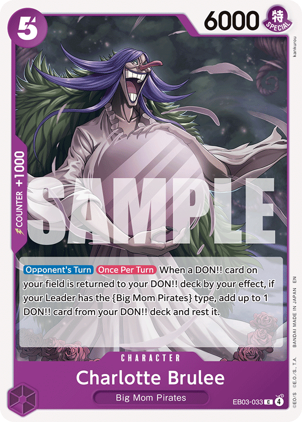 Charlotte Brulee · Extra Booster: One Piece Heroines Edition · カード番号EB03-033 · 英語 · 加工・状態は未確認