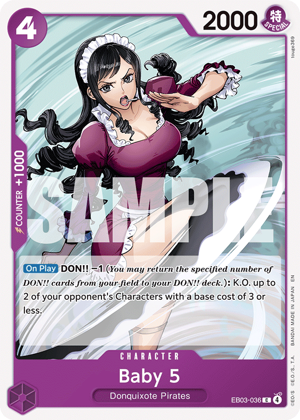 Baby 5 · Extra Booster: One Piece Heroines Edition · カード番号EB03-036 · 英語 · 加工・状態は未確認