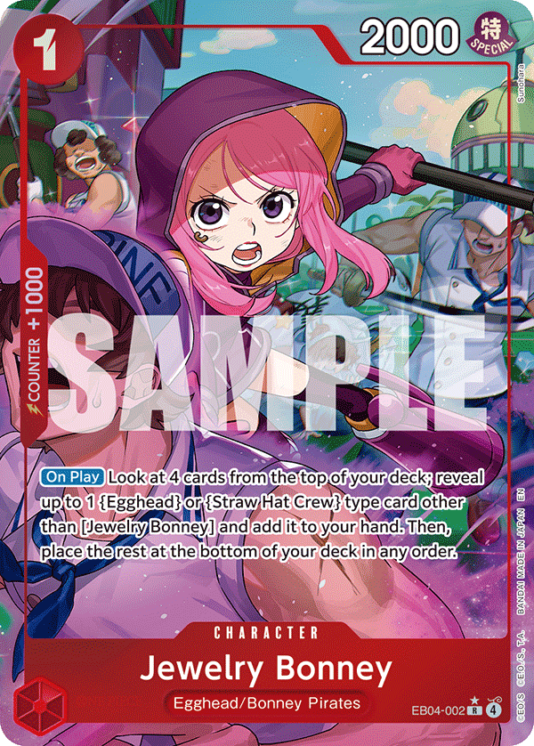 Jewelry Bonney (EB04-002) (Alternate Art) · Adventure on Kami's Island · カード番号EB04-002 · 英語 · 加工・状態は未確認