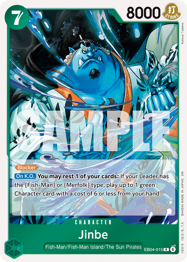 Jinbe - EB04-015 · The Azure Sea's Seven · カード番号EB04-015 · 英語 · 加工・状態は未確認