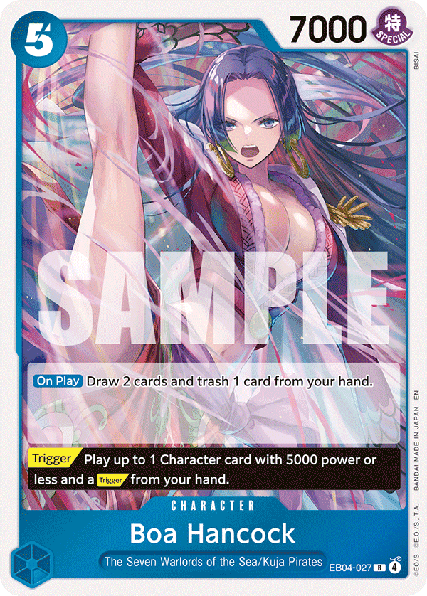Boa Hancock - EB04-027 · The Azure Sea's Seven · カード番号EB04-027 · 英語 · 加工・状態は未確認