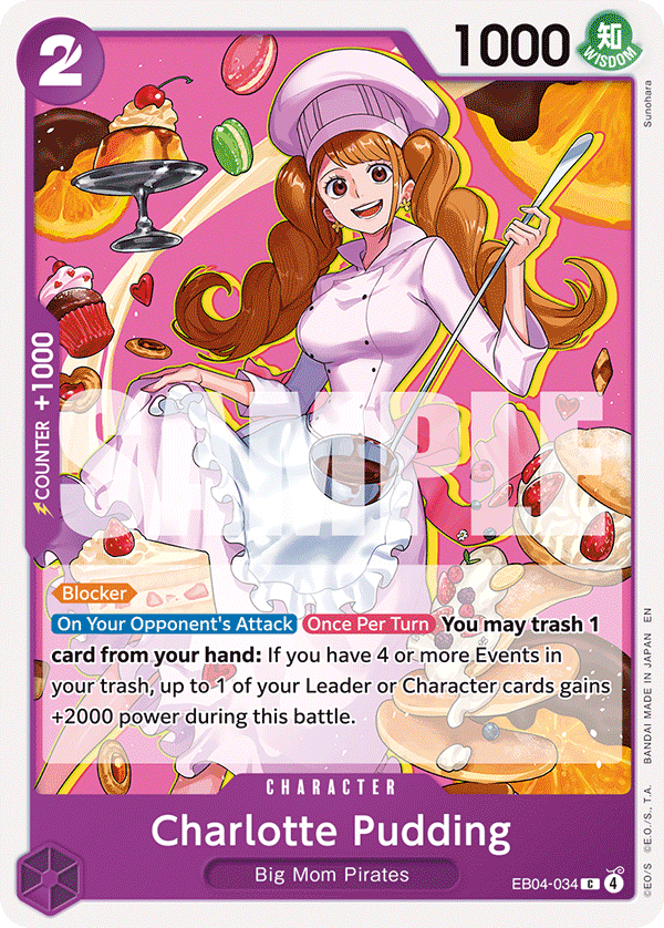 Charlotte Pudding · The Azure Sea's Seven · カード番号EB04-034 · 英語 · 加工・状態は未確認