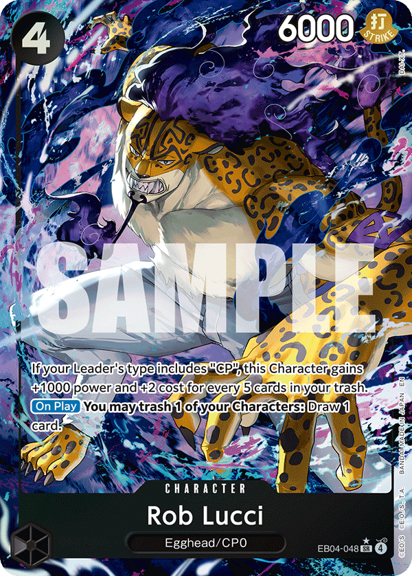 Rob Lucci (Alternate Art) · Adventure on Kami's Island · カード番号EB04-048 · 英語 · 加工・状態は未確認