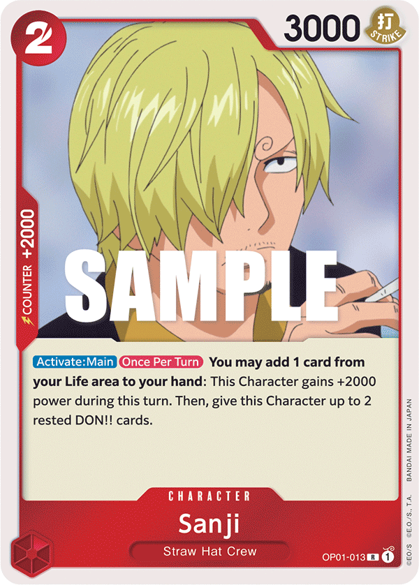 Sanji · Romance Dawn · カード番号OP01-013 · 英語 · 加工・状態は未確認
