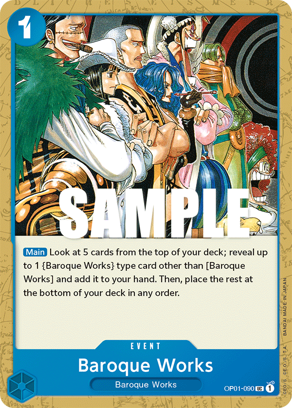Baroque Works · Romance Dawn · カード番号OP01-090 · 英語 · 加工・状態は未確認