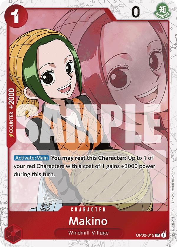 Makino (Jolly Roger Foil) · Premium Booster -The Best- · カード番号OP02-015 · 英語 · 加工・状態は未確認