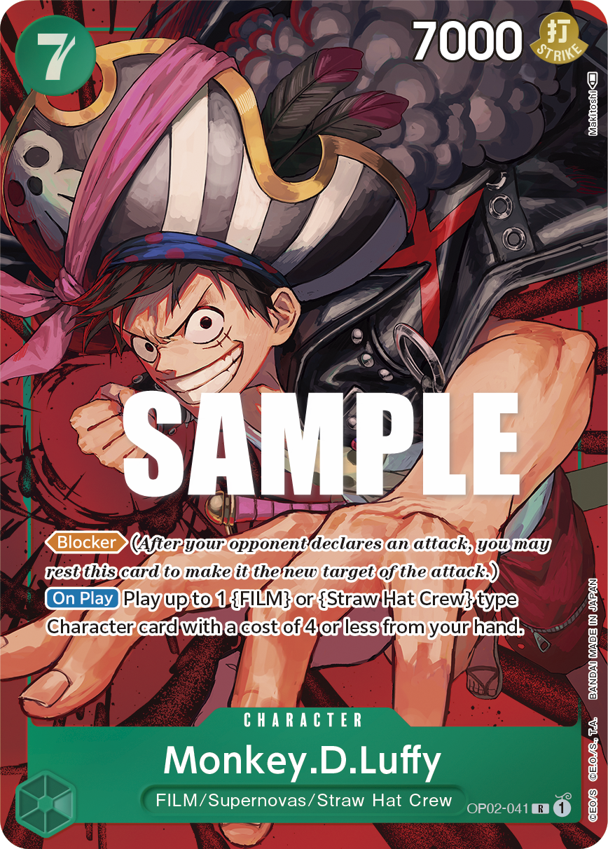 Monkey.D.Luffy (041) (Alternate Art) · Paramount War · カード番号OP02-041 · 英語 · 加工・状態は未確認