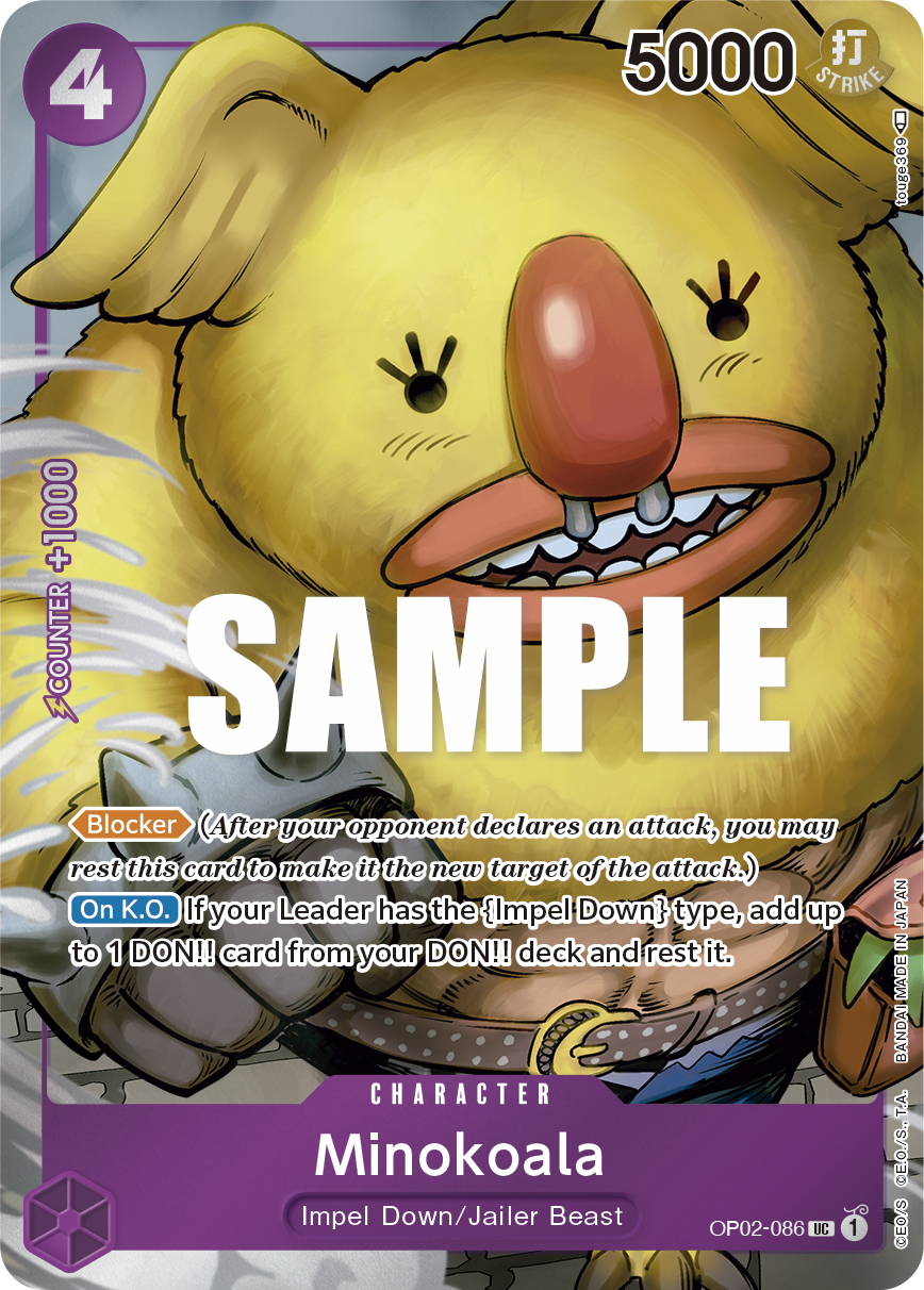 Minokoala (Box Topper) · Paramount War · カード番号OP02-086 · 英語 · 加工・状態は未確認