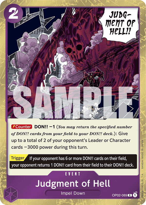 Judgment of Hell (Jolly Roger Foil) · Premium Booster -The Best- · カード番号OP02-089 · 英語 · 加工・状態は未確認