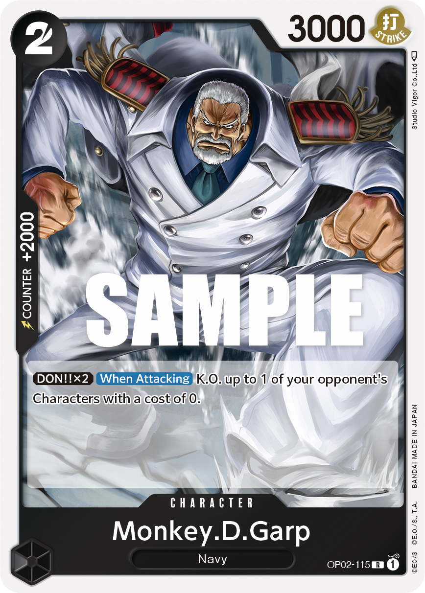 Monkey.D.Garp (115) · Paramount War · カード番号OP02-115 · 英語 · 加工・状態は未確認
