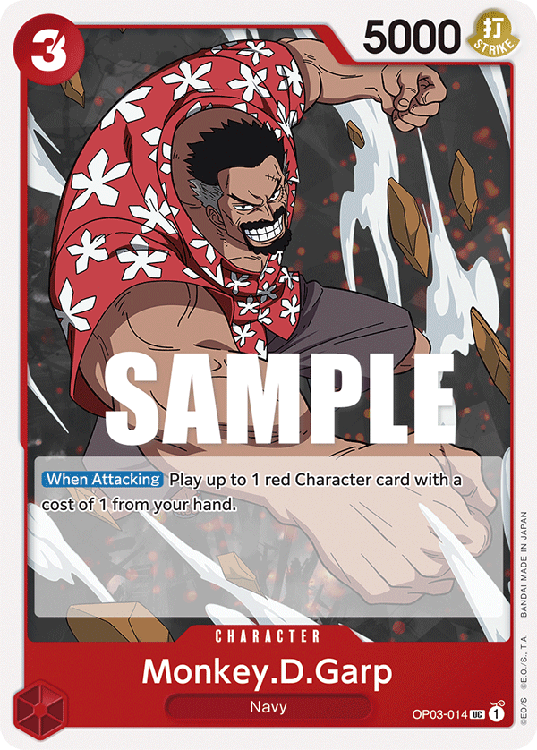 Monkey.D.Garp · Pillars of Strength · カード番号OP03-014 · 英語 · 加工・状態は未確認