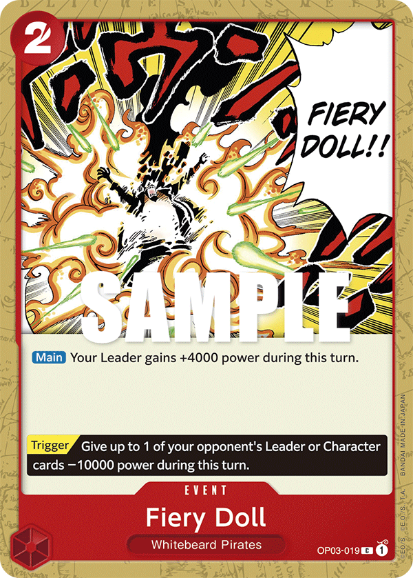 Fiery Doll · Pillars of Strength · カード番号OP03-019 · 英語 · 加工・状態は未確認