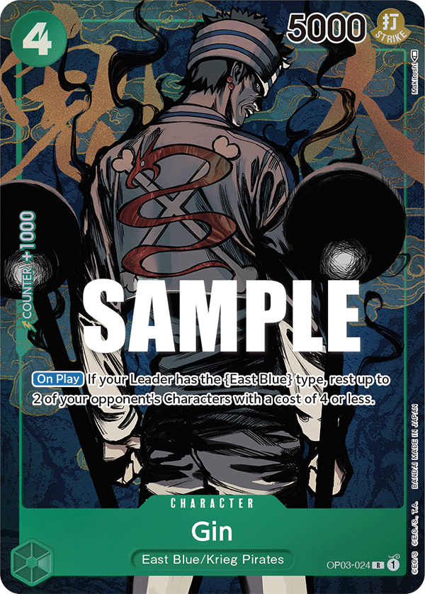 Gin (Alternate Art) · Pillars of Strength · カード番号OP03-024 · 英語 · 加工・状態は未確認