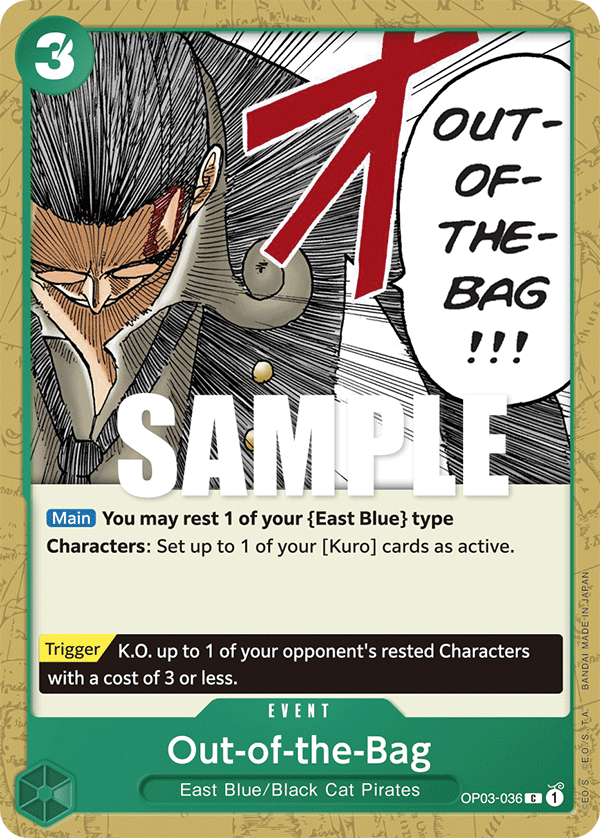 Out-of-the-Bag · Pillars of Strength · カード番号OP03-036 · 英語 · 加工・状態は未確認