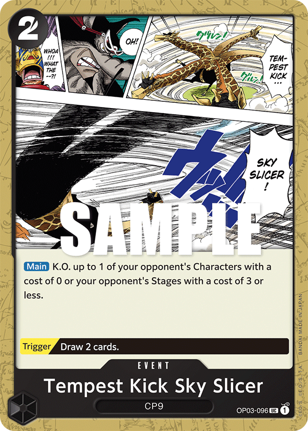 Tempest Kick Sky Slicer · Pillars of Strength · カード番号OP03-096 · 英語 · 加工・状態は未確認