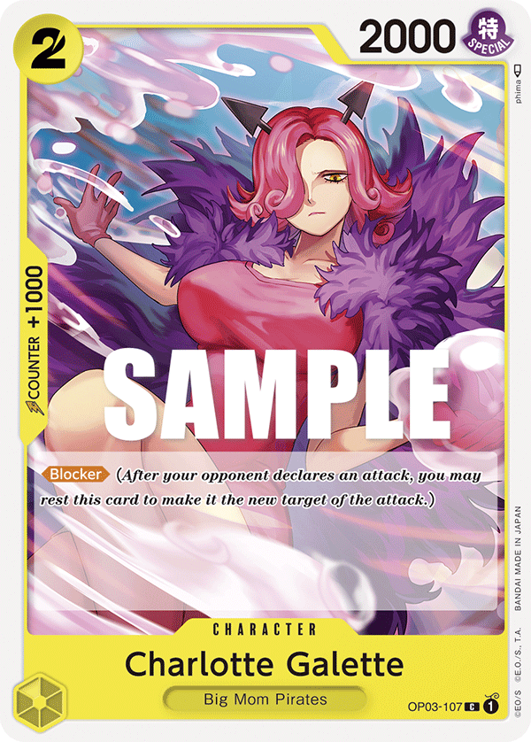 Charlotte Galette · Pillars of Strength · カード番号OP03-107 · 英語 · 加工・状態は未確認