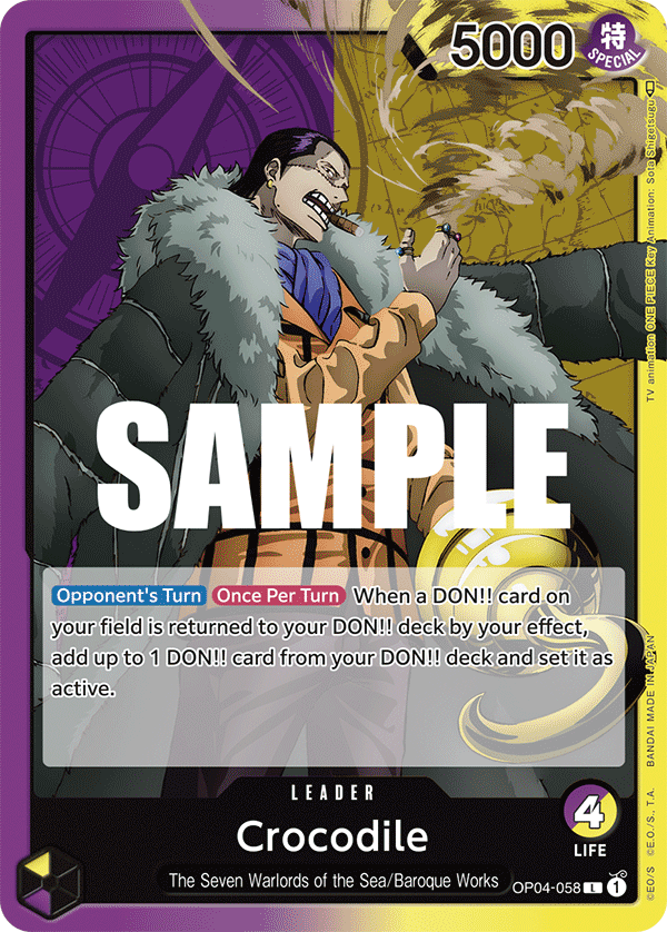 Crocodile (058) · Kingdoms of Intrigue · カード番号OP04-058 · 英語 · 加工・状態は未確認