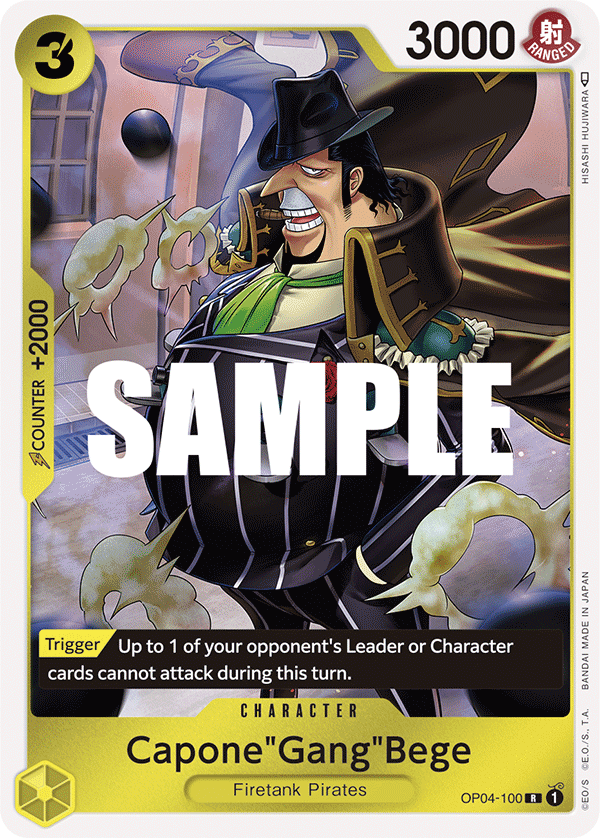 Capone"Gang"Bege · Kingdoms of Intrigue · カード番号OP04-100 · 英語 · 加工・状態は未確認