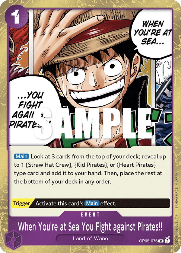 When You're at Sea You Fight against Pirates!! · Awakening of the New Era · カード番号OP05-076 · 英語 · 加工・状態は未確認
