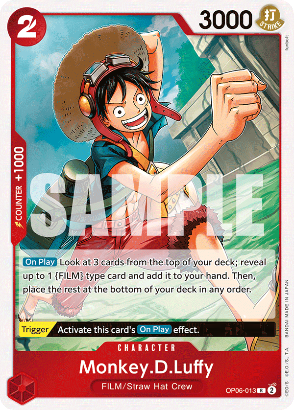 Monkey.D.Luffy · Wings of the Captain · カード番号OP06-013 · 英語 · 加工・状態は未確認