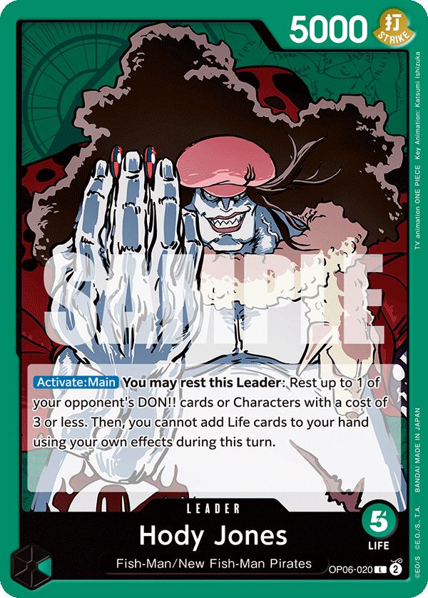 Hody Jones (020) · Wings of the Captain · カード番号OP06-020 · 英語 · 加工・状態は未確認