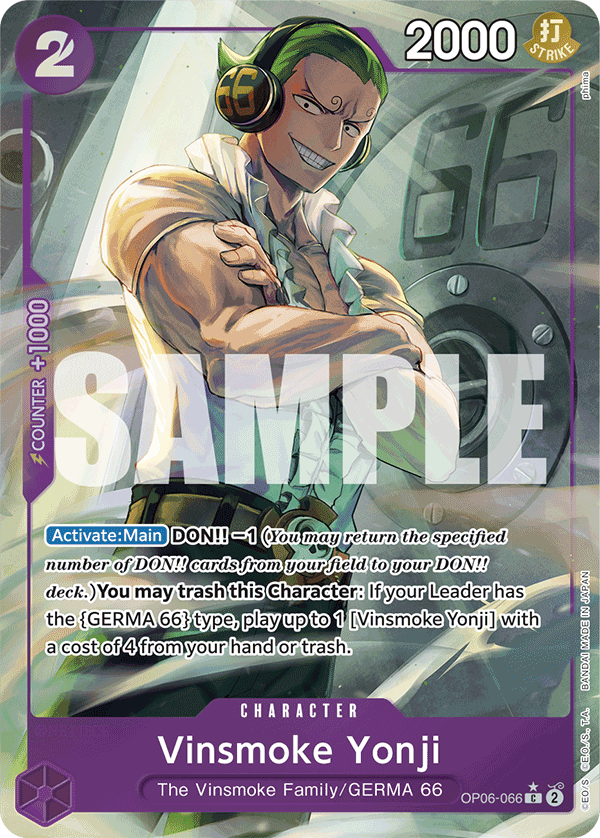 Vinsmoke Yonji (OP06-066) (Full Art) · Premium Booster -The Best- · カード番号OP06-066 · 英語 · 加工・状態は未確認