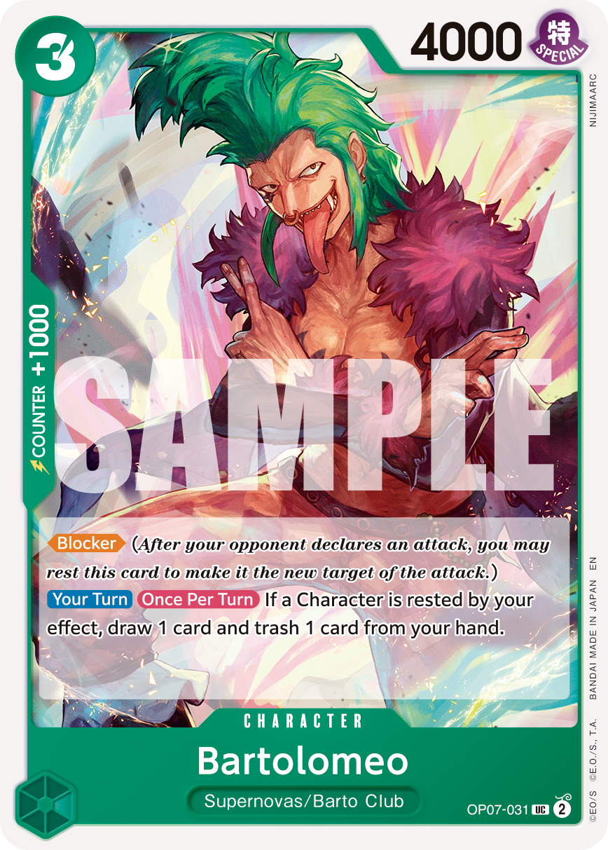 Bartolomeo (Reprint) · Premium Booster -The Best- Vol. 2 · カード番号OP07-031 · 英語 · 加工・状態は未確認