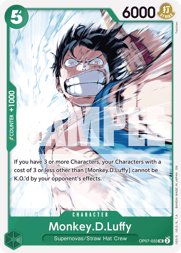 Monkey.D.Luffy (Reprint) · Starter Deck 24: GREEN Jewelry Bonney · カード番号OP07-033 · 英語 · 加工・状態は未確認