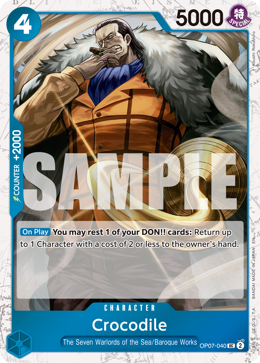 Crocodile - OP07-040 (Pirate Foil) · Premium Booster -The Best- Vol. 2 · カード番号OP07-040 · 英語 · 加工・状態は未確認