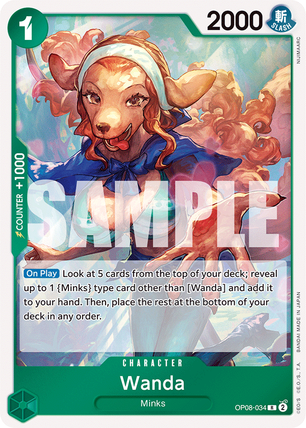 Wanda · Two Legends · カード番号OP08-034 · 英語 · 加工・状態は未確認