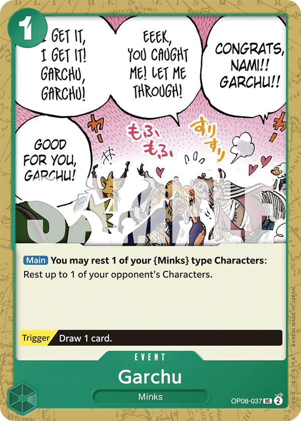 Garchu · Two Legends · カード番号OP08-037 · 英語 · 加工・状態は未確認