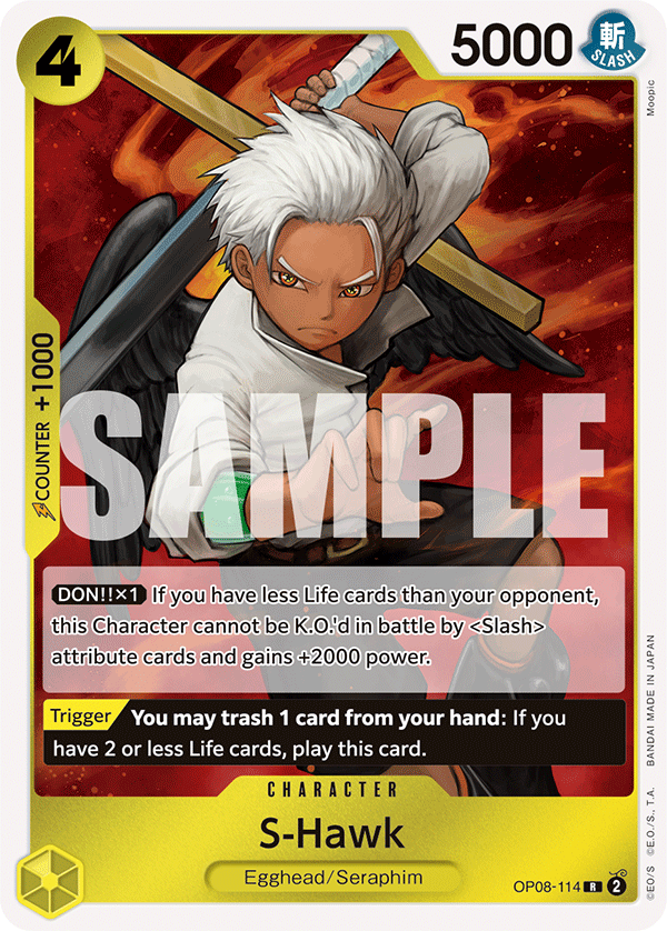 S-Hawk · Two Legends · カード番号OP08-114 · 英語 · 加工・状態は未確認