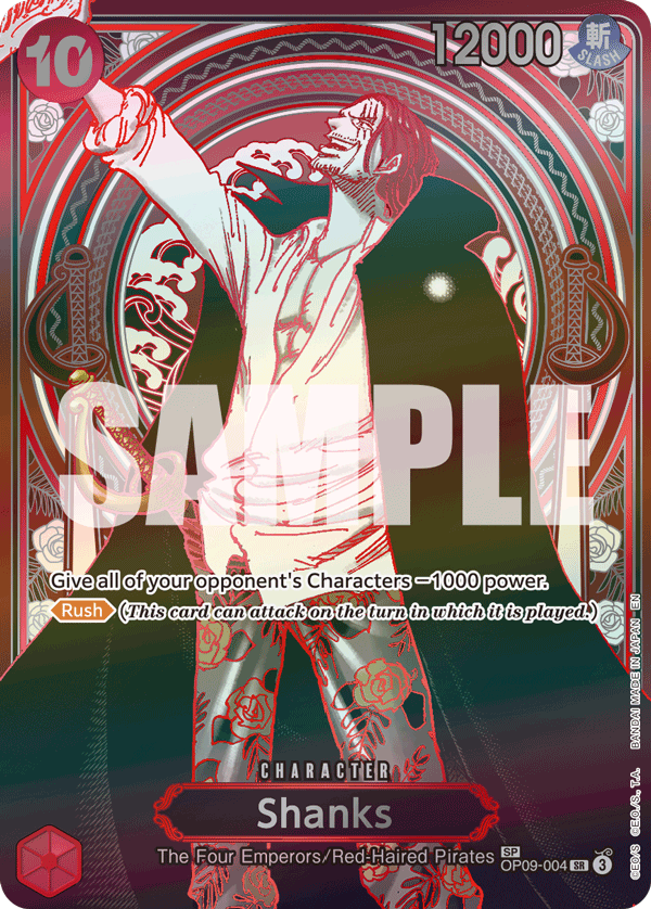 Shanks - OP09-004 (SP) (Silver) · Carrying On His Will · カード番号OP09-004 · 英語 · 加工・状態は未確認