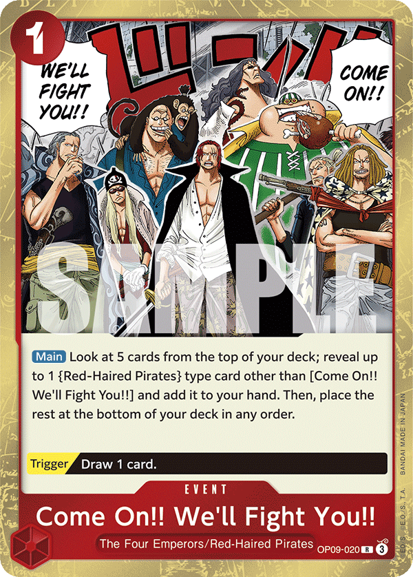 Come On!! We'll Fight You!! · Emperors in the New World · カード番号OP09-020 · 英語 · 加工・状態は未確認