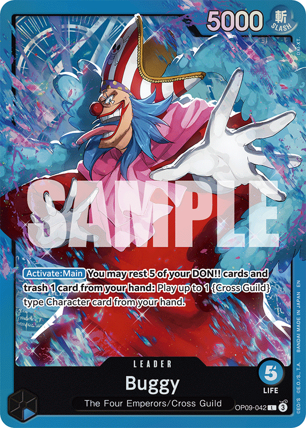 Buggy (OP09-042) · Starter Deck 25: BLUE Buggy · カード番号OP09-042 · 英語 · 加工・状態は未確認