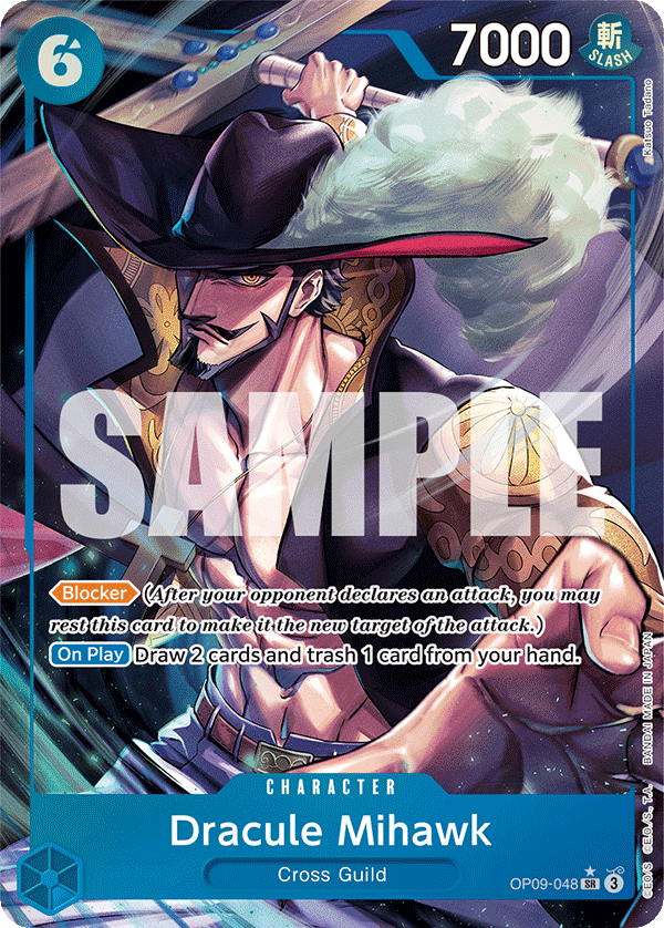 Dracule Mihawk (Parallel) · Emperors in the New World · カード番号OP09-048 · 英語 · 加工・状態は未確認