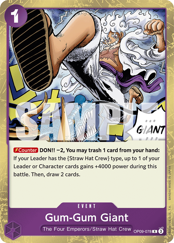 Gum-Gum Giant · Emperors in the New World · カード番号OP09-078 · 英語 · 加工・状態は未確認