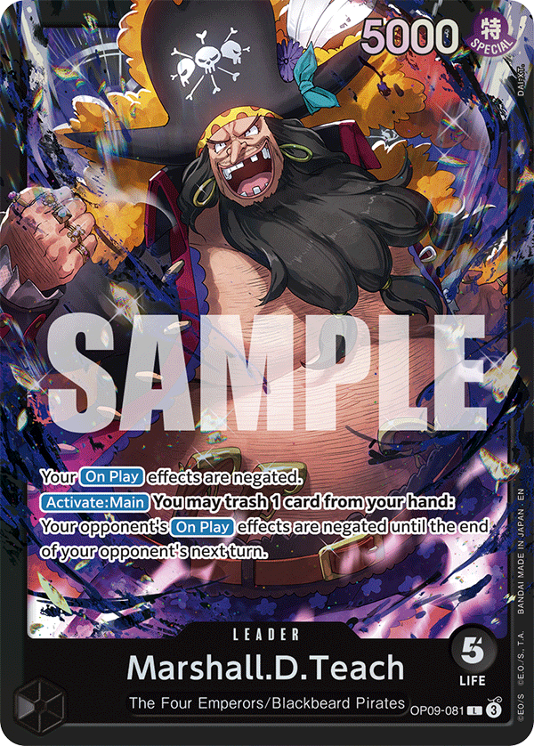 Marshall.D.Teach (OP09-081) · Starter Deck 27: BLACK Marshall.D.Teach · カード番号OP09-081 · 英語 · 加工・状態は未確認