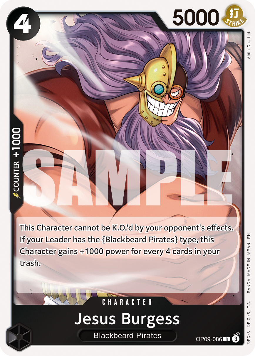 Jesus Burgess (Reprint) · Premium Booster -The Best- Vol. 2 · カード番号OP09-086 · 英語 · 加工・状態は未確認
