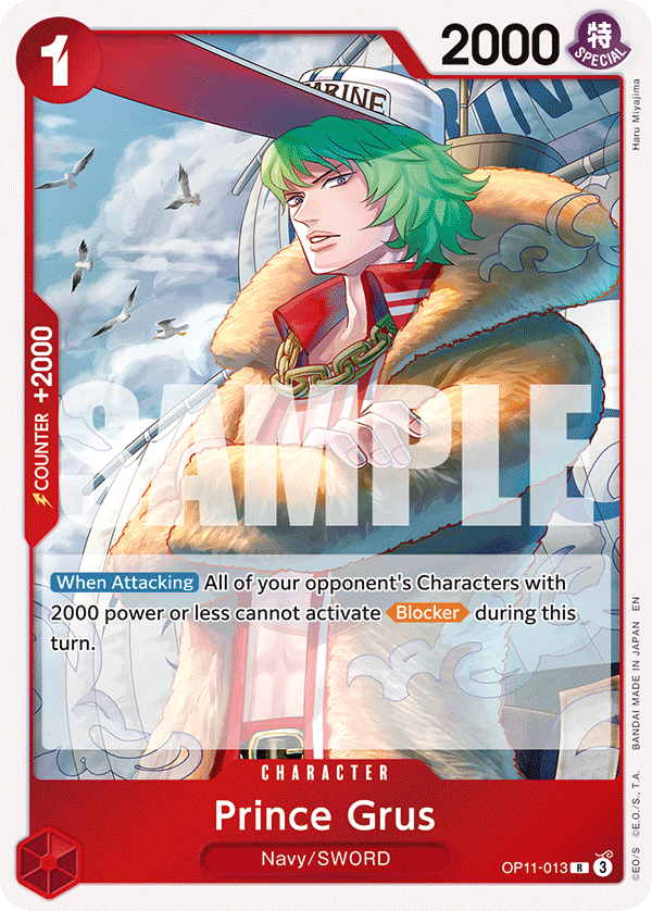 Prince Grus · A Fist of Divine Speed · カード番号OP11-013 · 英語 · 加工・状態は未確認