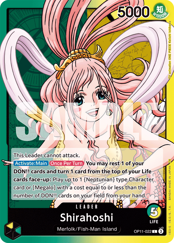 Shirahoshi (022) · A Fist of Divine Speed · カード番号OP11-022 · 英語 · 加工・状態は未確認