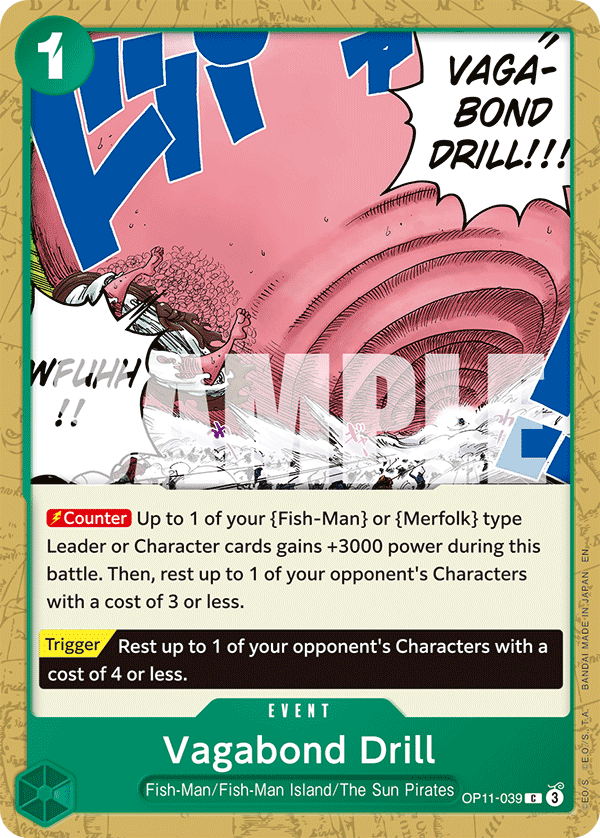 Vagabond Drill · A Fist of Divine Speed · カード番号OP11-039 · 英語 · 加工・状態は未確認