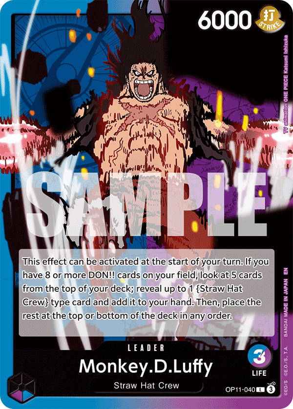 Monkey.D.Luffy (040) · A Fist of Divine Speed · カード番号OP11-040 · 英語 · 加工・状態は未確認