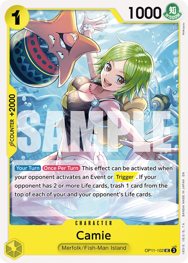 Camie · A Fist of Divine Speed · カード番号OP11-102 · 英語 · 加工・状態は未確認